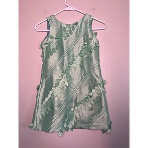 Susanne Lively Mint Green Liquid Satin Formal Wedding Glam Shift Dress Girls 7